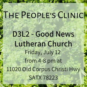 The People's Clinic 12 July 2019 @ Good News Lutheran Church